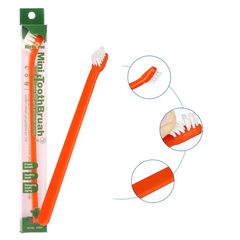 Vet Recommended Micro Head Dog Toothbrush For Small Mouth Pets