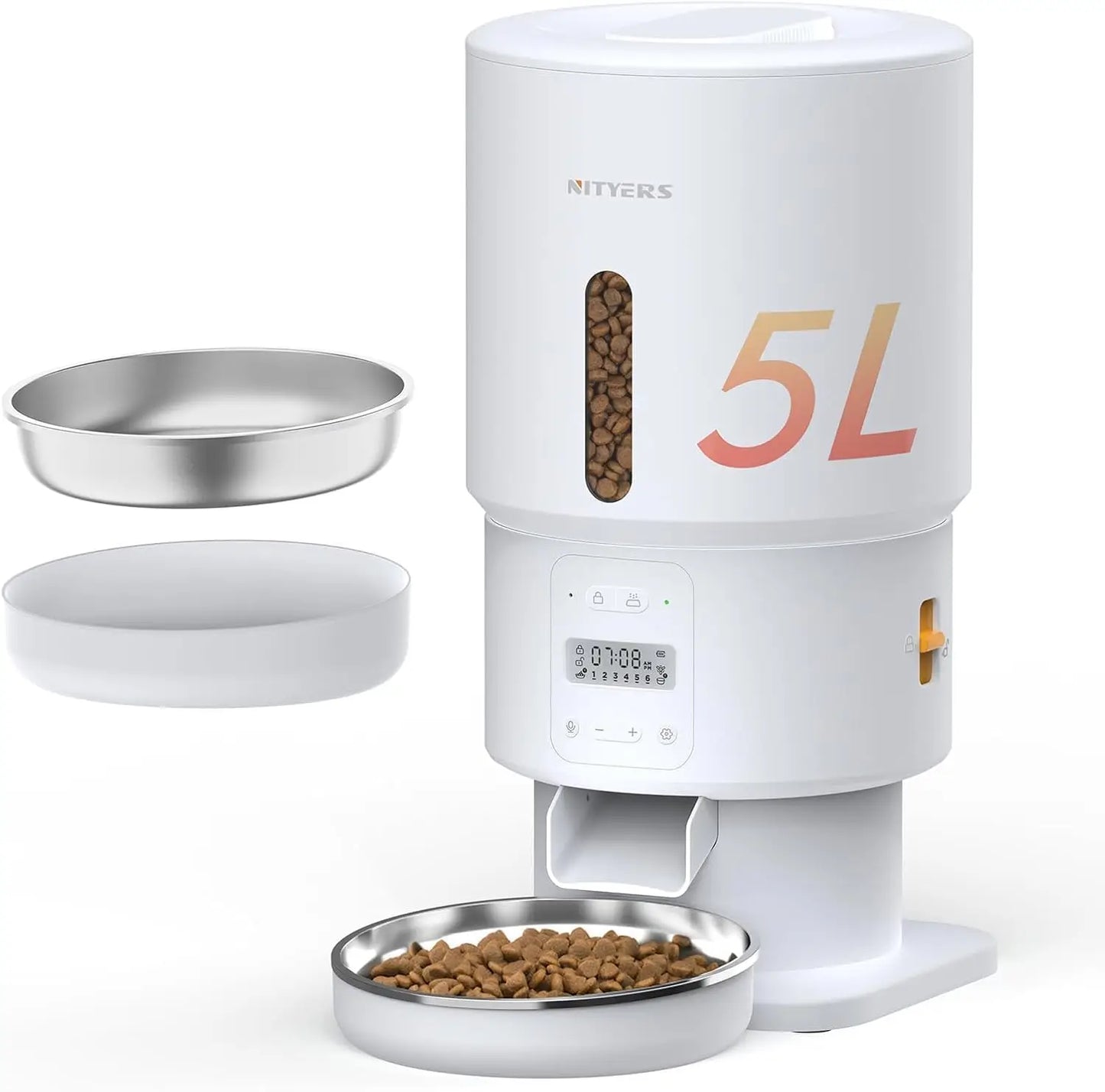 Automatic Pet Feeder With Programmable Meals And Voice Recording