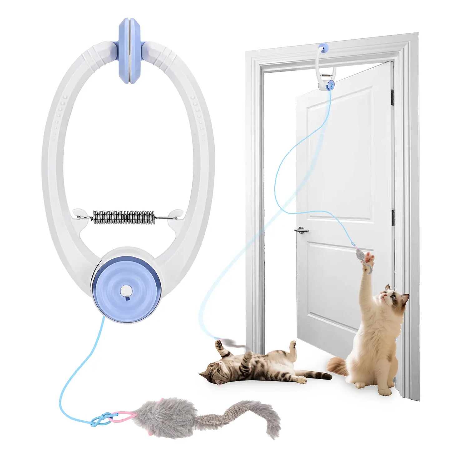 Electric Door Hanging Cat Toy USB Rechargeable Interactive Swinging Motion Engine For Cats