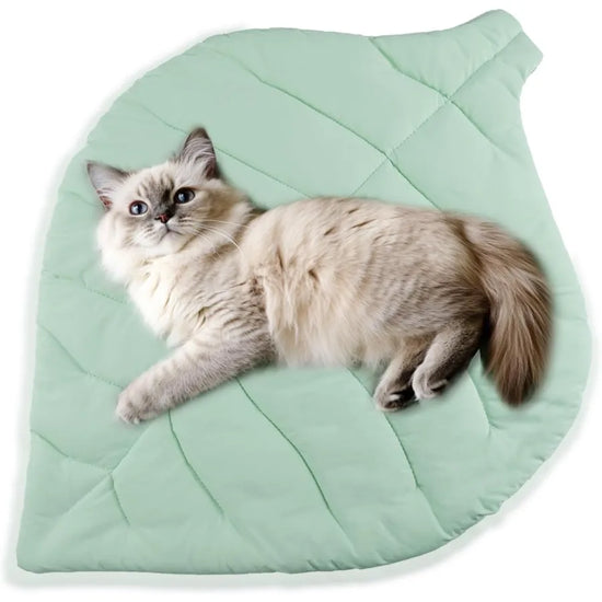 Cat Cooling Mat Leaf Shaped Pad For Pets Breathable Durable