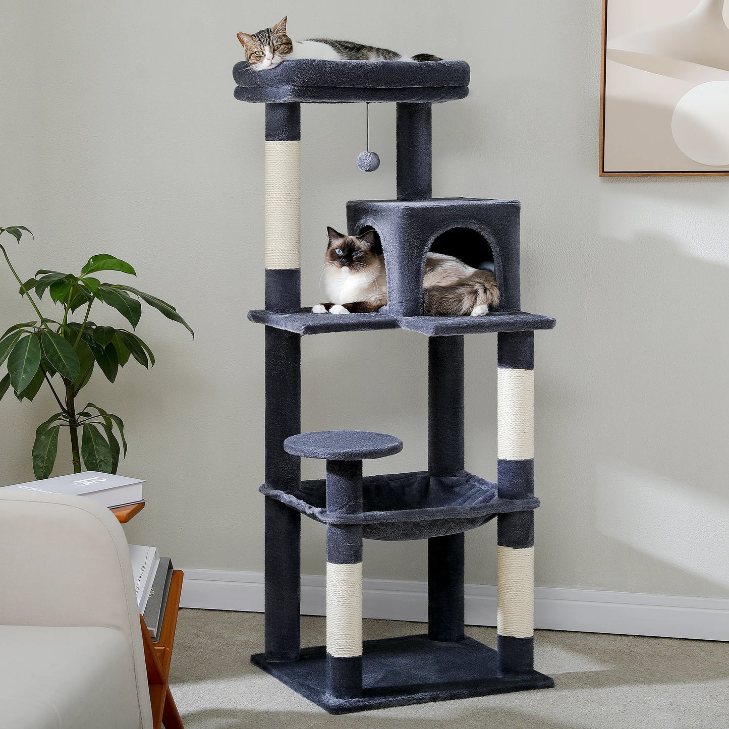 PAWZ Road Cat Tree Indoor 5-Level Tower For Large Cats