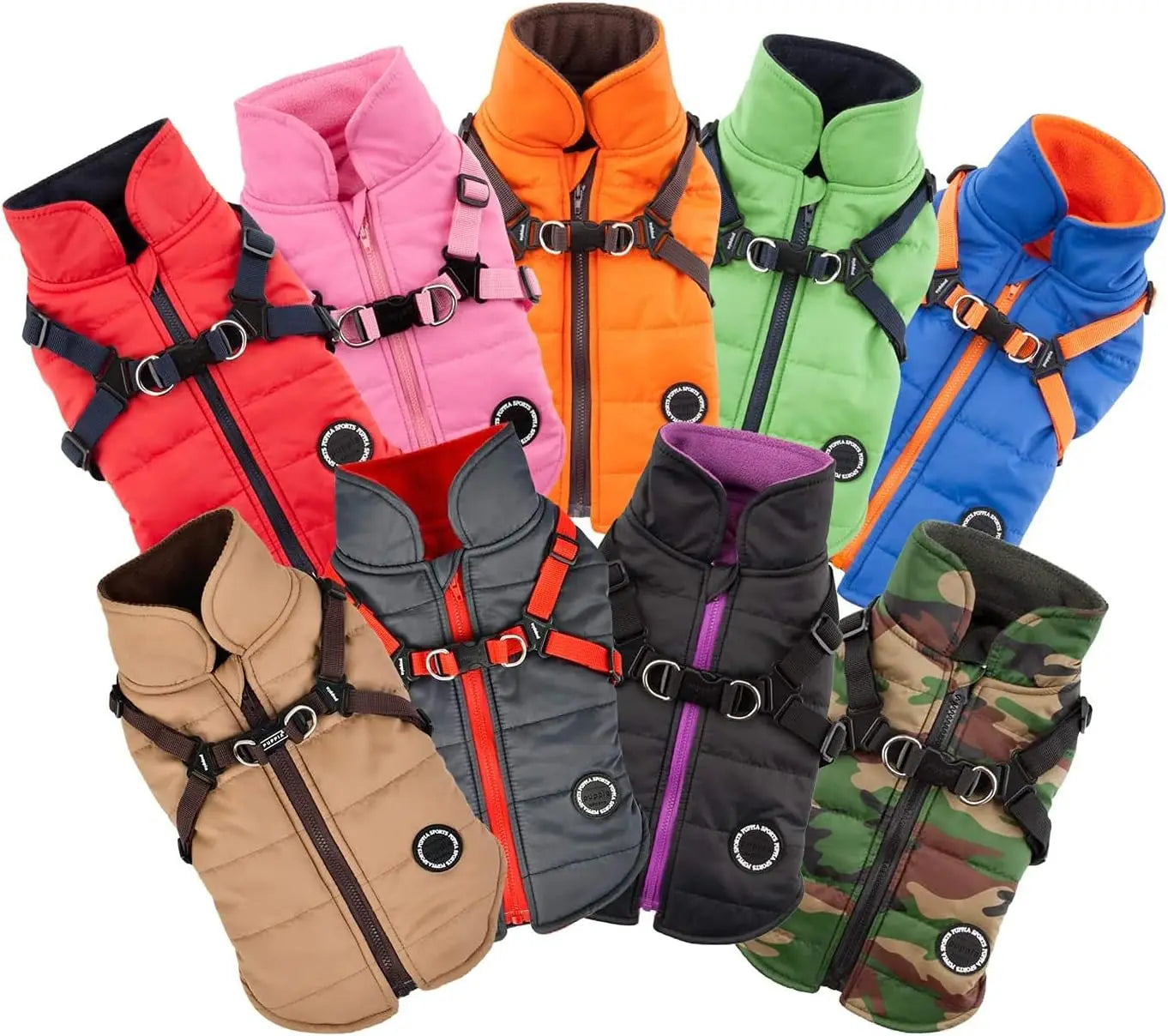 Warm Winter Dog Vest Waterproof Reflective For Cold Weather