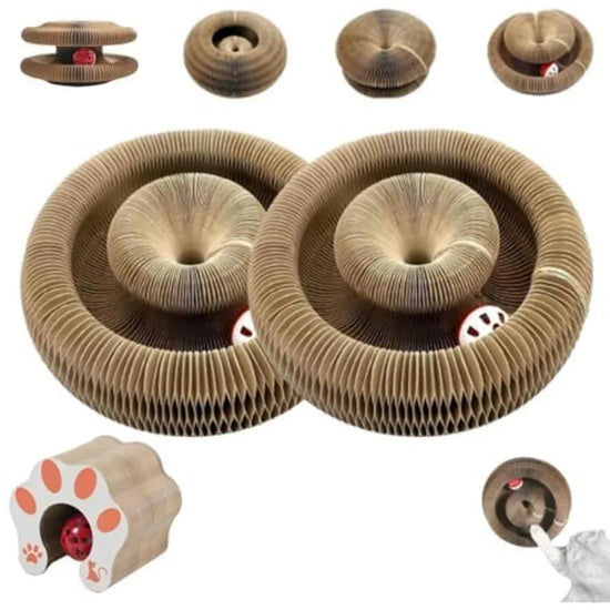 Magic Organ Cat Toy Indoor Interactive Accordion Scratcher With Ball