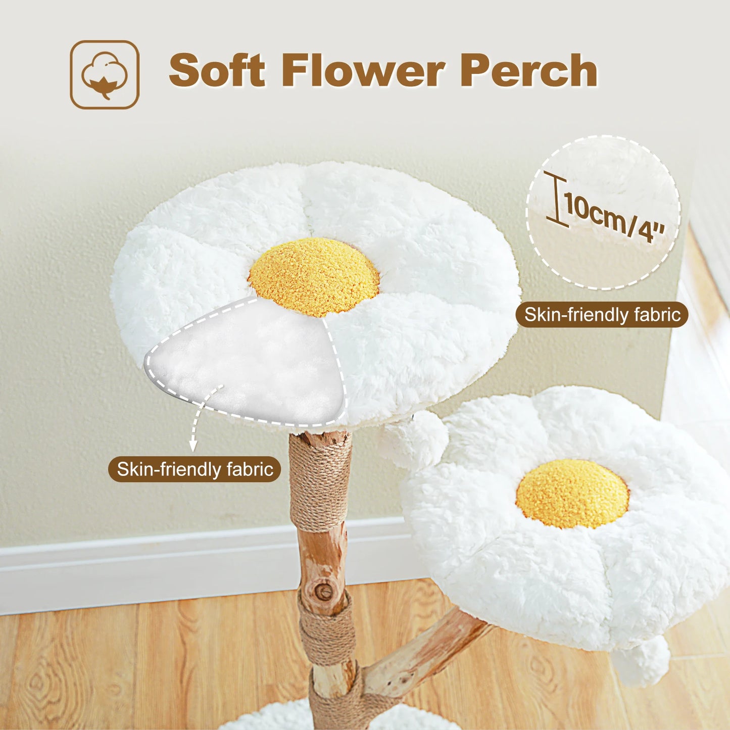 PAWZ Road Flower Cat Tree Perches Indoor Cats Modern Tower