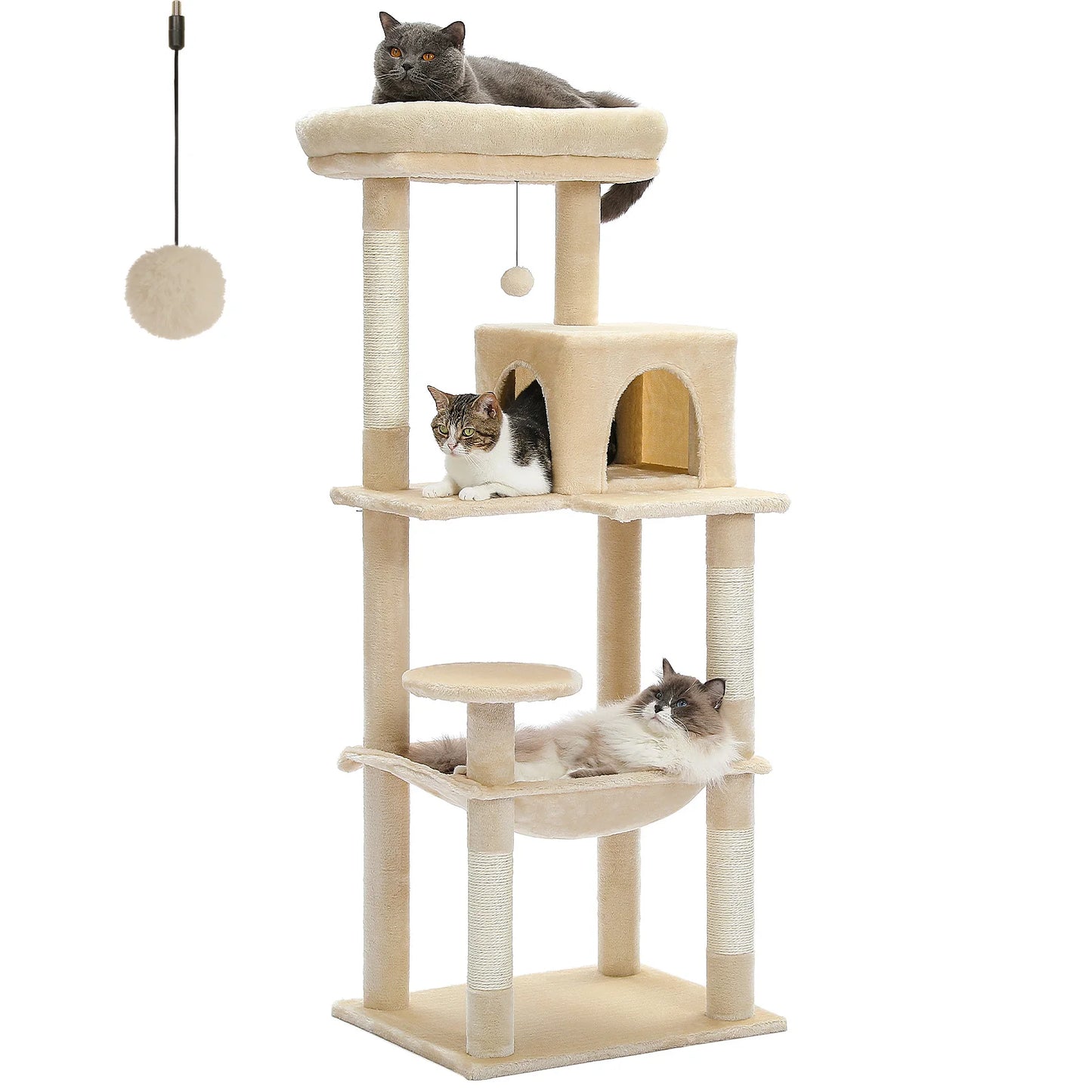 PAWZ Road Cat Tree Indoor 5-Level Tower For Large Cats