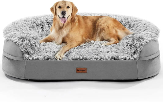 Orthopedic Dog Bed With Removable Cover And Egg Crate Foam Relieves Joint Pain Supports Spine Alignment