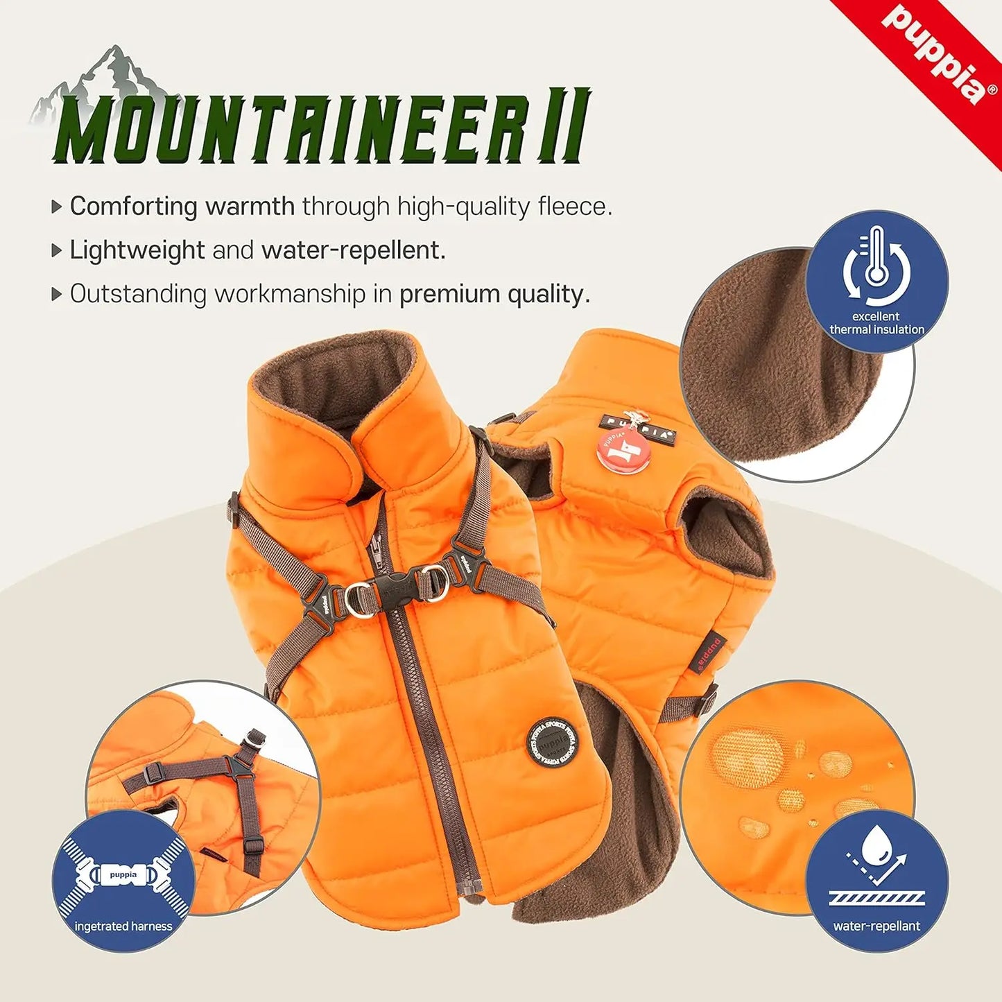 Warm Winter Dog Vest Waterproof Reflective For Cold Weather