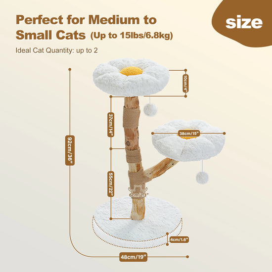 PAWZ Road Flower Cat Tree Perches Indoor Cats Modern Tower