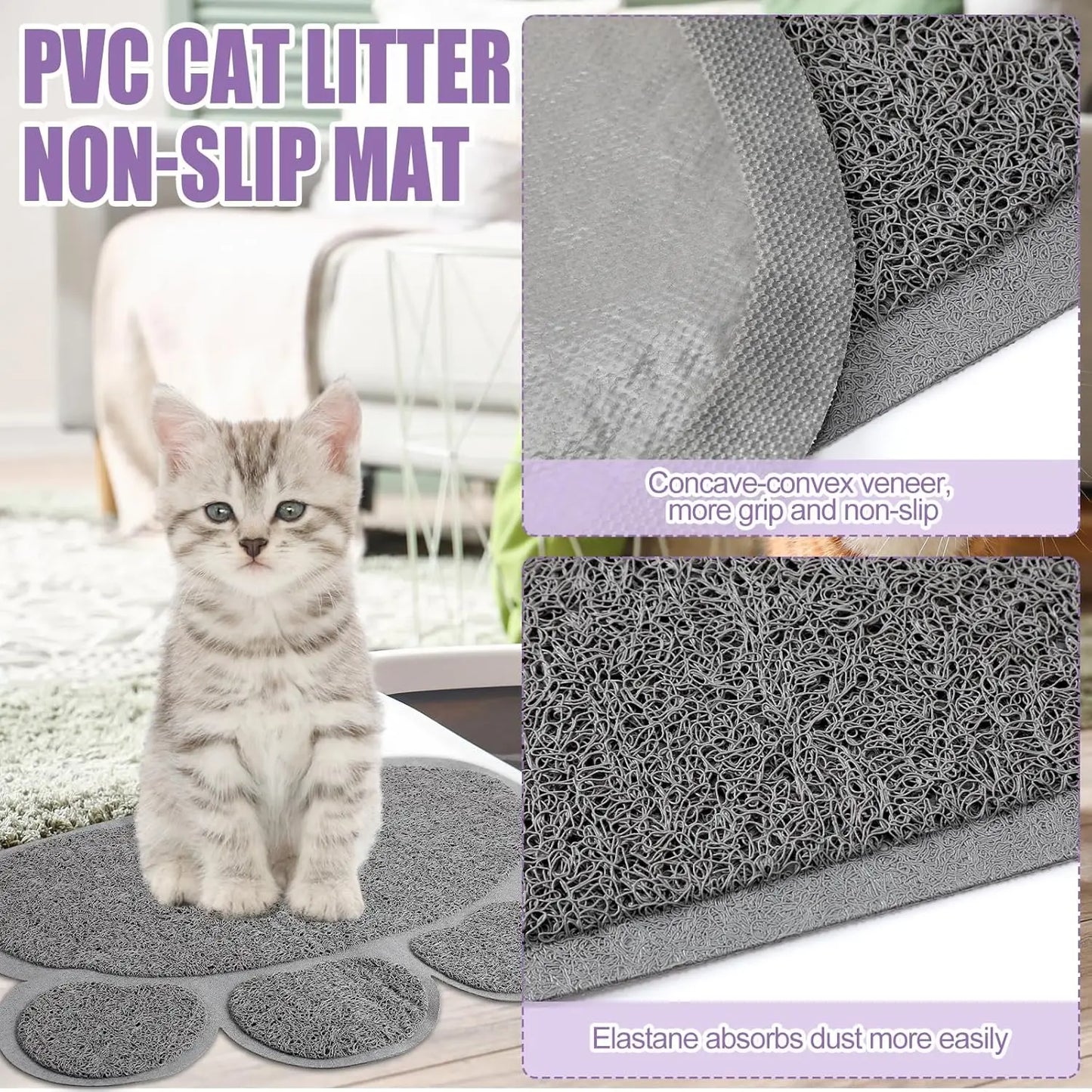 Essential 7 Piece Kitten Starter Kit With Litter Box Shovel Paw Mat Bowls Toys Collar