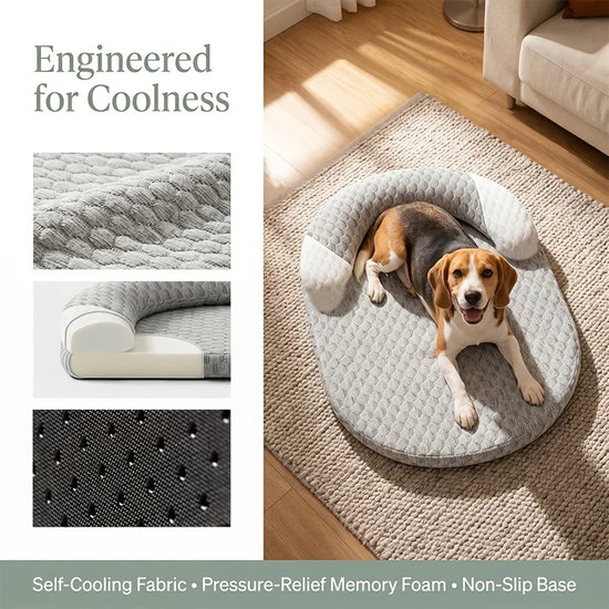 Cooling Orthopedic Dog Bed Breathable Nonslip Edge Washable