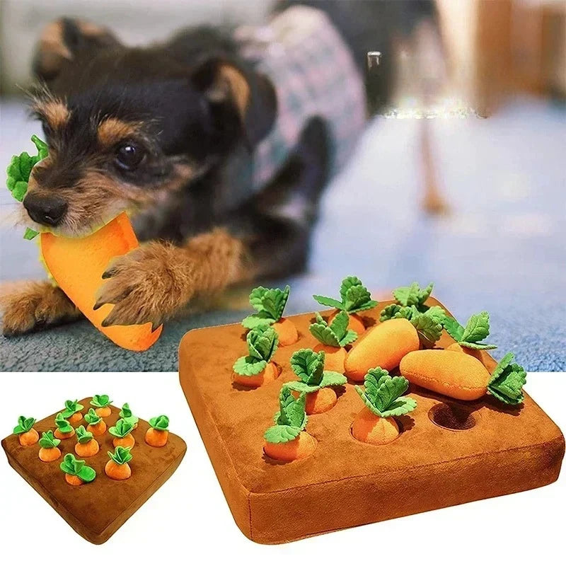 Innovative Dog Snuffle Mat Plush Carrot Toy for Nose Work