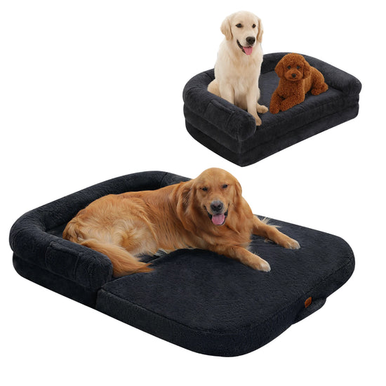PAWZ Road Foldable Dog Bed Plush Couch With Non Slip Bottom