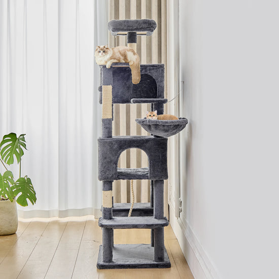 JHK Cat Tree Tower With Condos And Scratching Posts