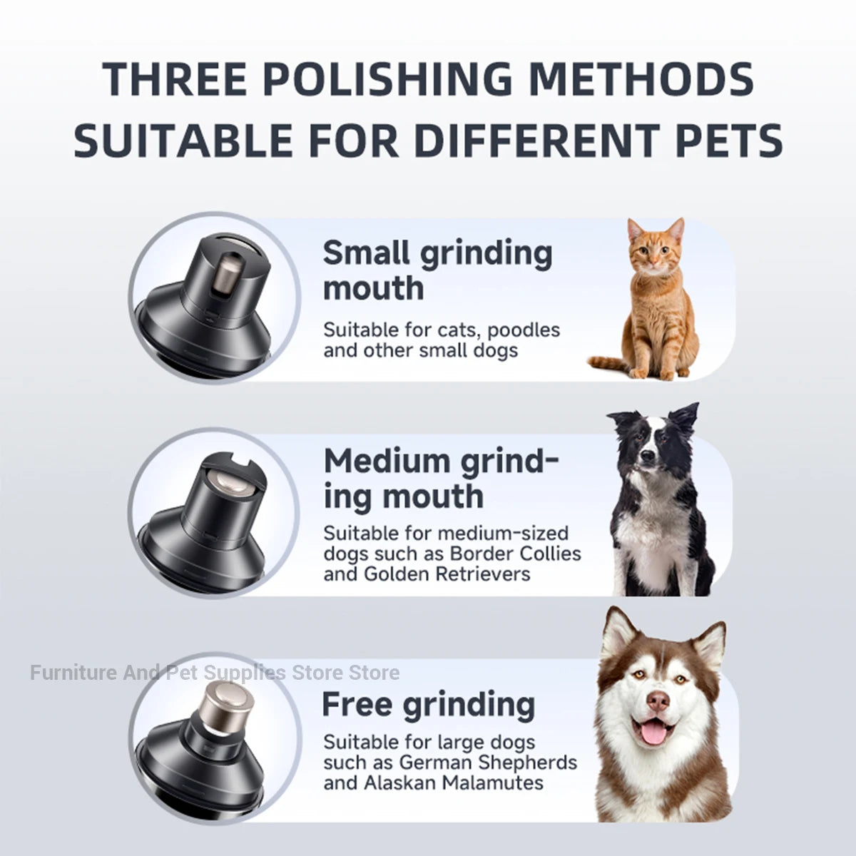 Electric Dog Nail Grinder and USB Rechargeable Pet Trimmer