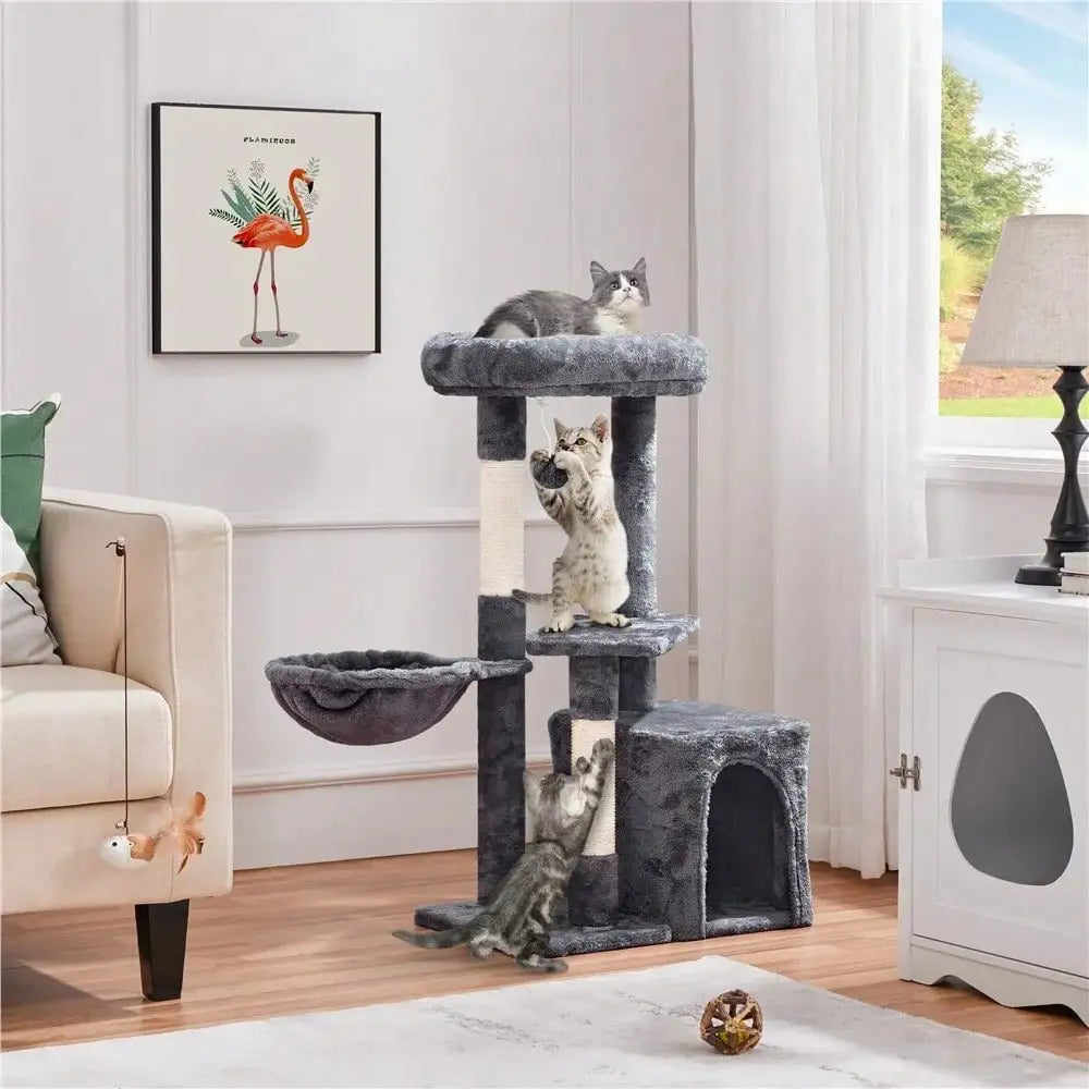 Cat Tree Tower With Condo Perches For Indoor Cats Playhouse