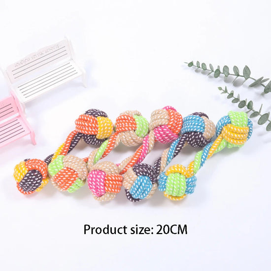 VZZ Interactive Cotton Rope Mini Dog Toy Ball Chew Toy