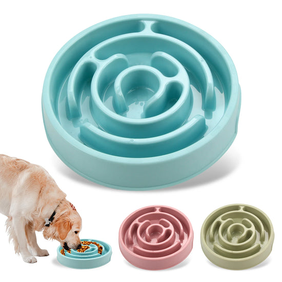 Pet Dog Slow Feeder Bowl Non Slip AntiGulp Dishware