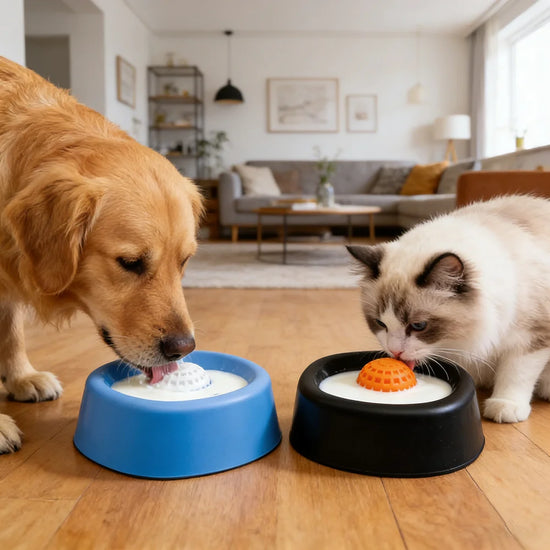 Slow Feeder Lick Bowl For Dogs With Rolling Ball Interactive