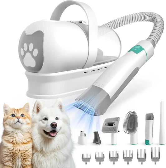 PetGroomingVacuum SystemWithIntegrated HighEfficiencyClippers FurCaptureTechnology MessRemoval
