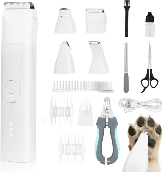 Dog Trimmer Grooming Kit Cordless Nail Grinder and Clippers