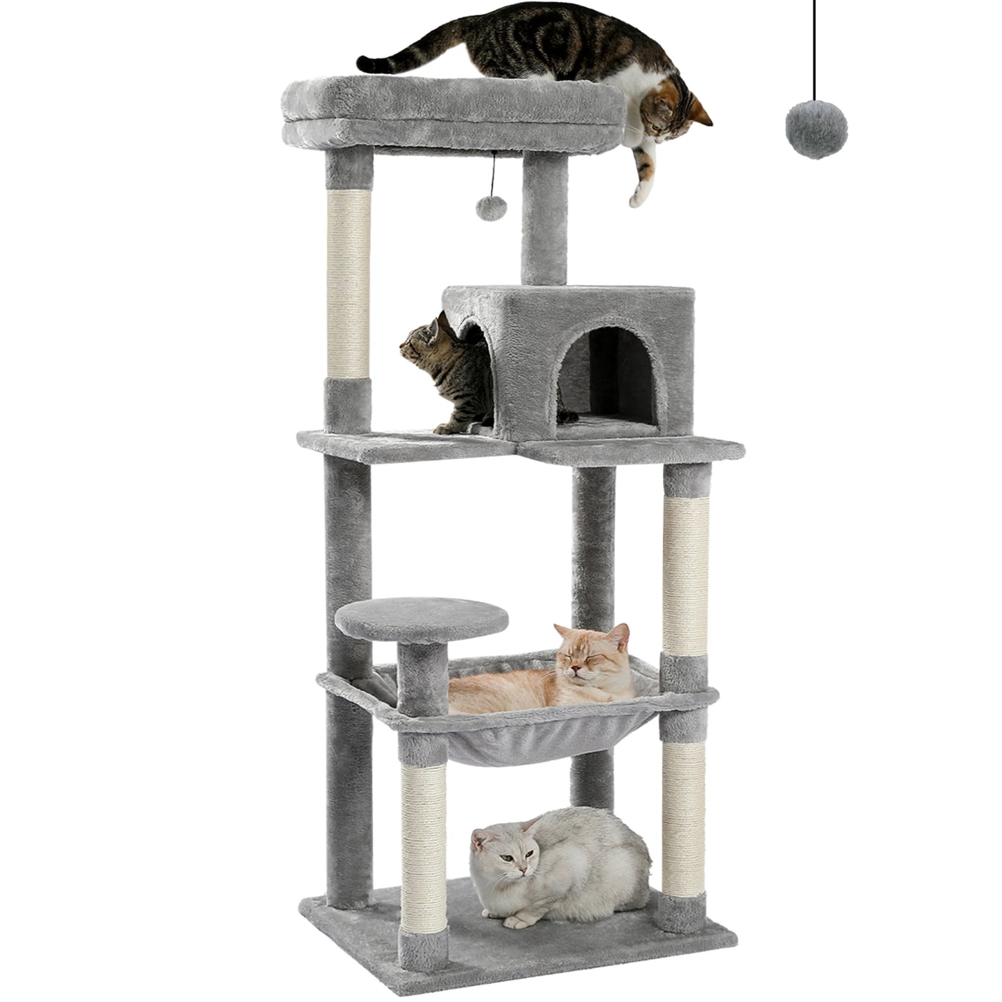 PAWZ Road Cat Tree Indoor 5-Level Tower For Large Cats