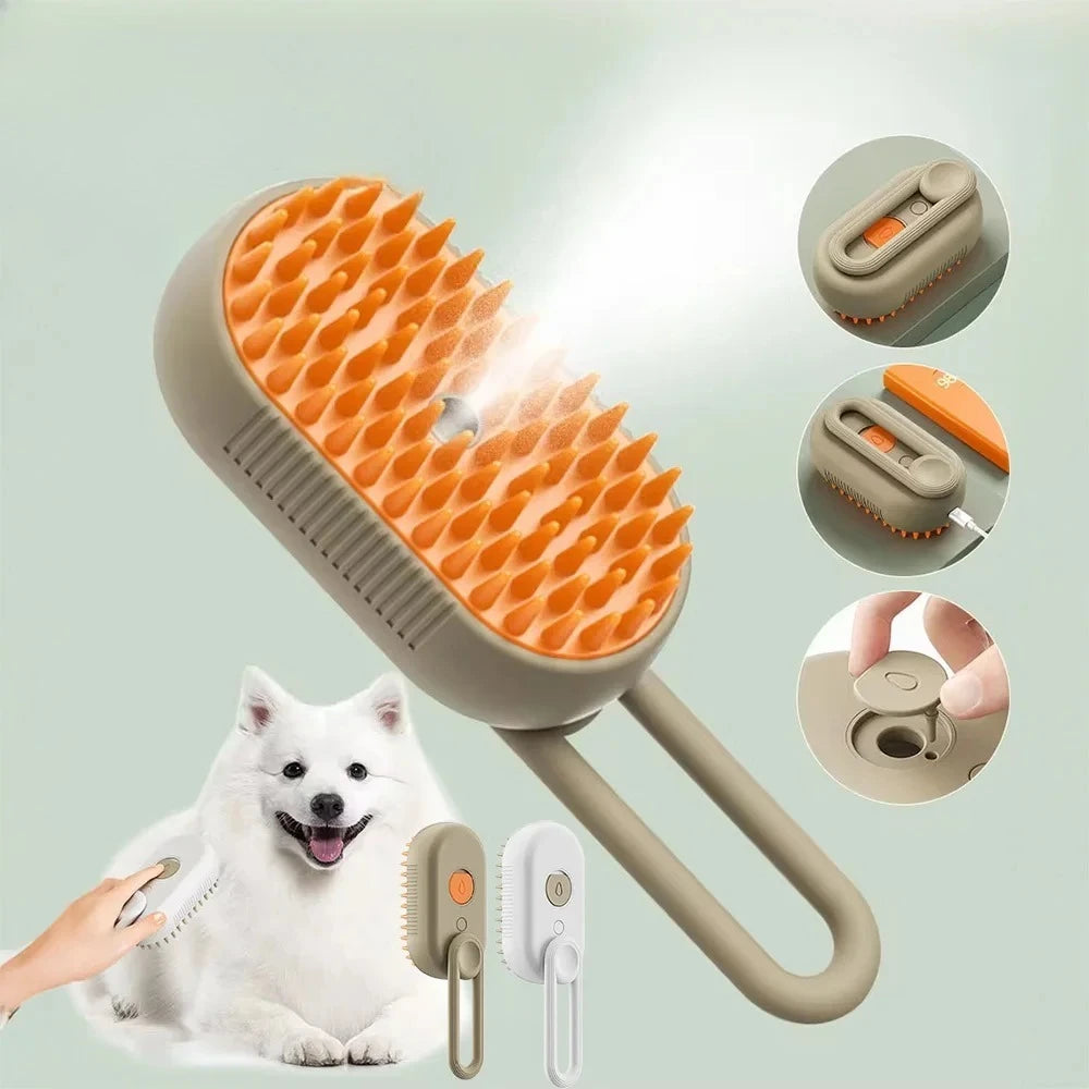 AEHOME 3-in-1 Electric Pet Grooming Brush For Dogs And Cats